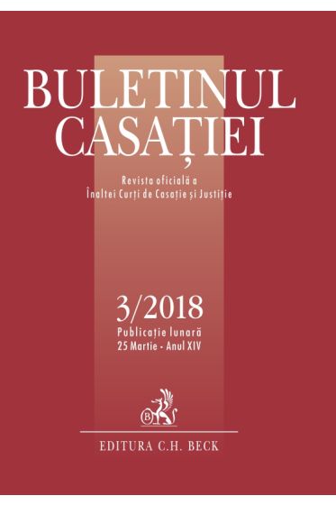 Buletinul Casației nr. 3/2018
