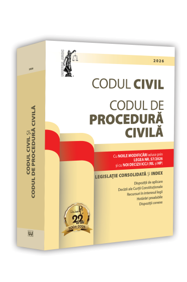 Codul civil și Codul de procedură civilă: 2026. Ediție tipărită pe hârtie albă